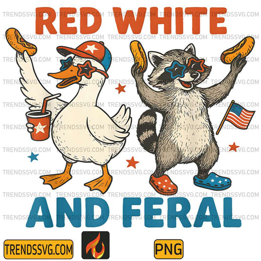 Red-White-and-Feral-Funny-Raccoon-4th-Of-July-Boys-Girls-Png