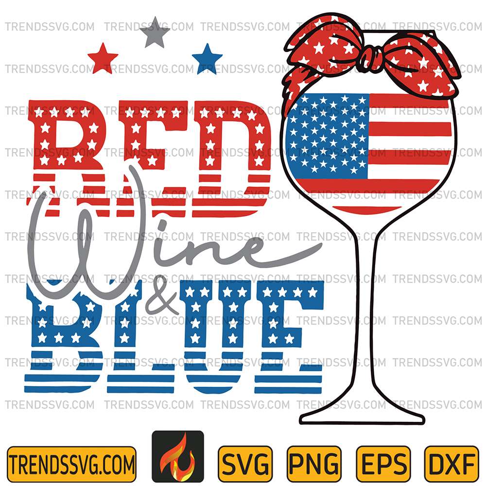 Red-Wine-And-Blue-4th-Of-July-Svg