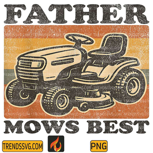 Retro-Father-Mows-Best-Png