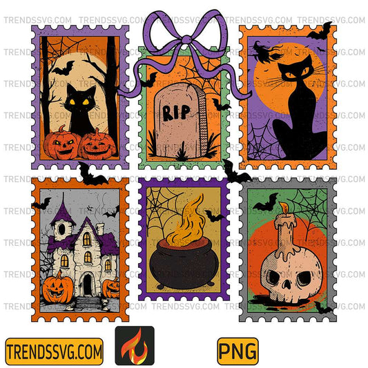 Retro-Girly-Halloween-Cat-Ghost-Png