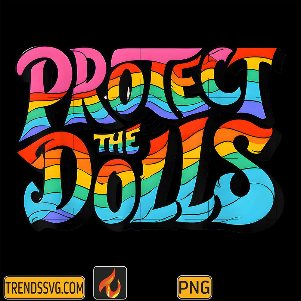 Retro-Protect-The-Dolls-LGBTQ-Pride-Png