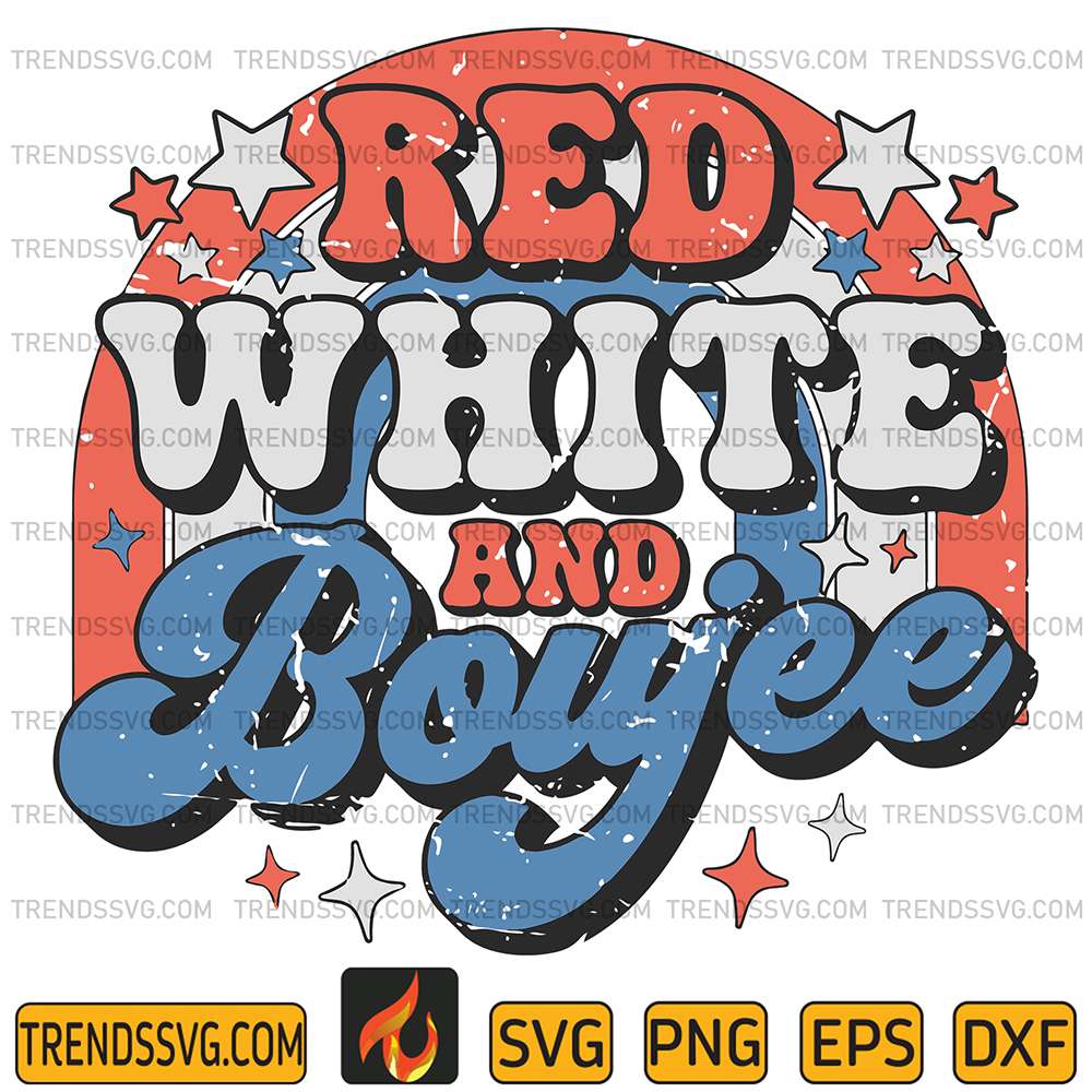 Retro-Red-White-And-Boujee-Svg
