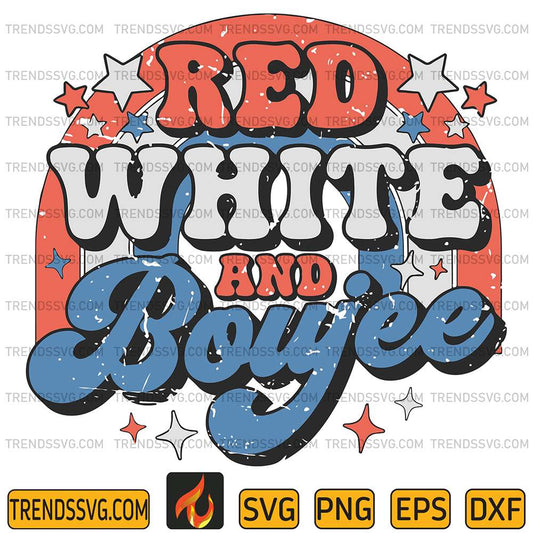 Retro-Red-White-And-Boujee-Svg