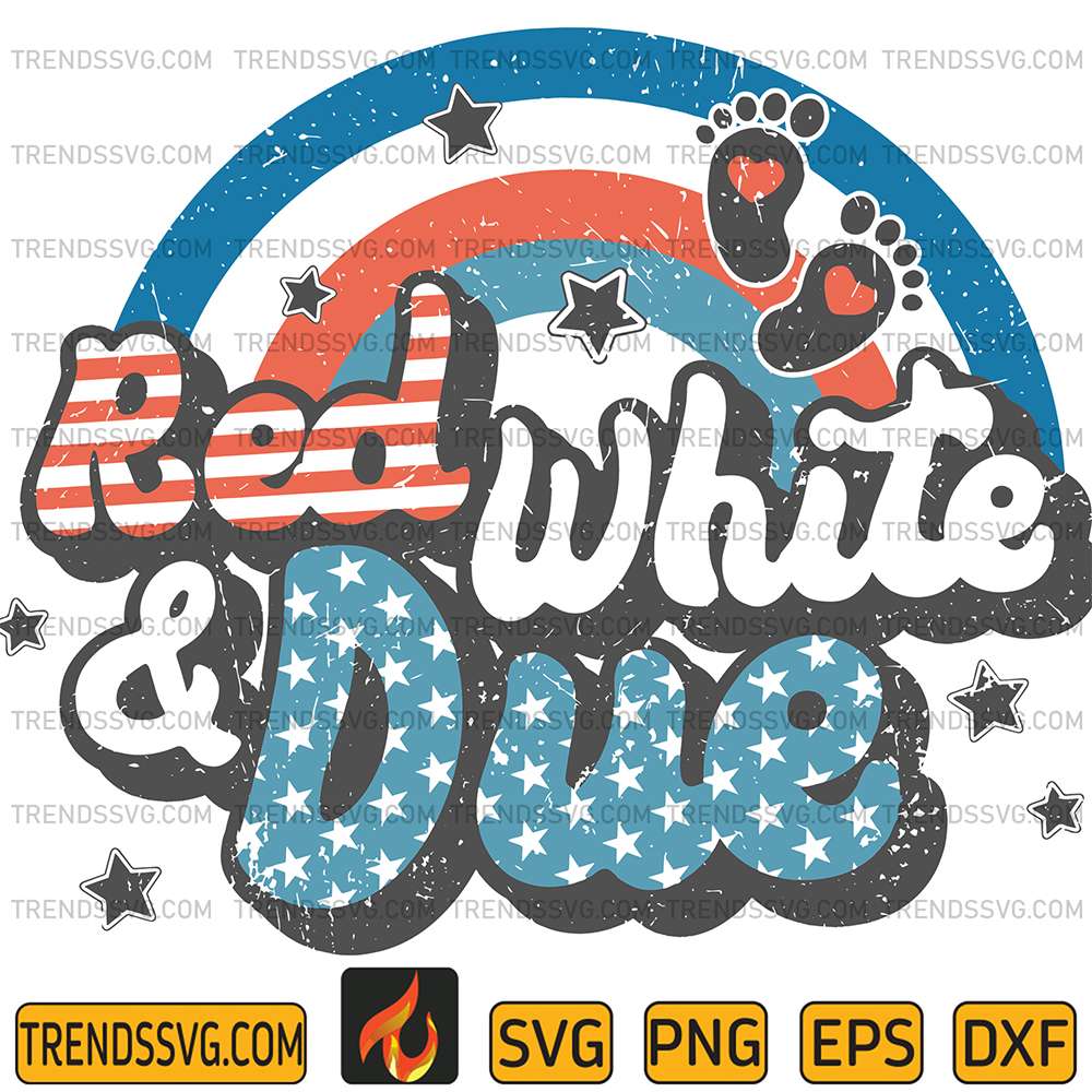 Retro-Red-White-And-Due-4th-Of-July-Svg