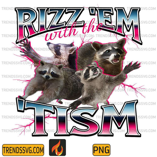 Rizz-Em-With-The-Tism-Meme-Raccoon-Png