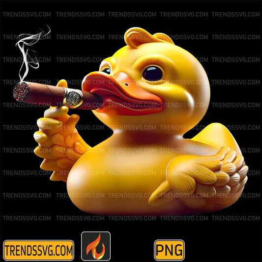 Rubber Duck Smoking Cigar Png TRENDSSVG