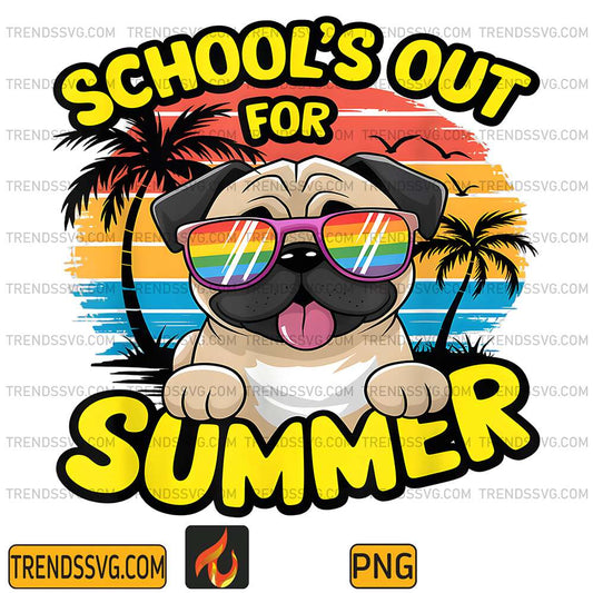School-s-Out-For-Summer-Pug-Png