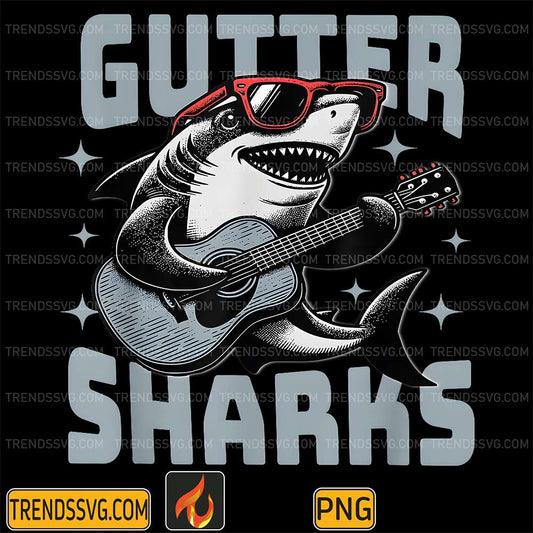 Shark-Playing-Guitar-With-Sunglasses-Png