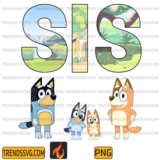 Sis-Family-Bluey-Png