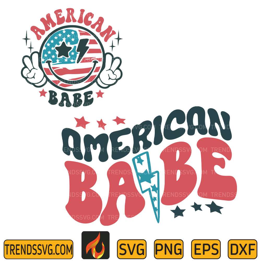 Smile-America-Babe-4th-Of-July-Svg