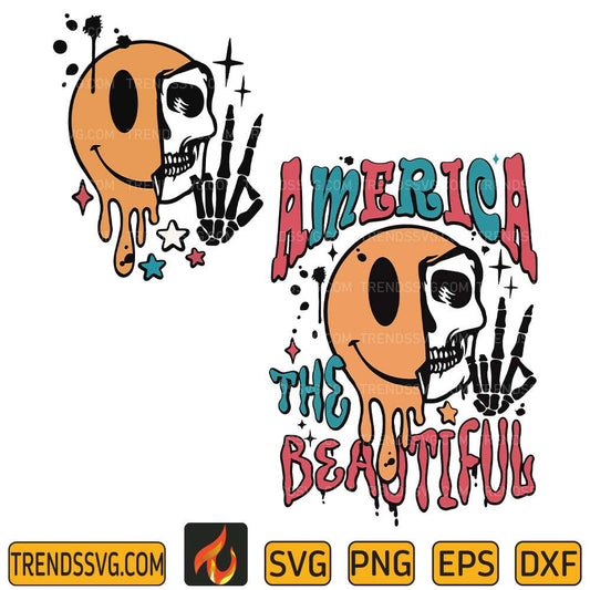 Smile-Skeleton-America-The-Beautiful-4th-Of-July-Svg