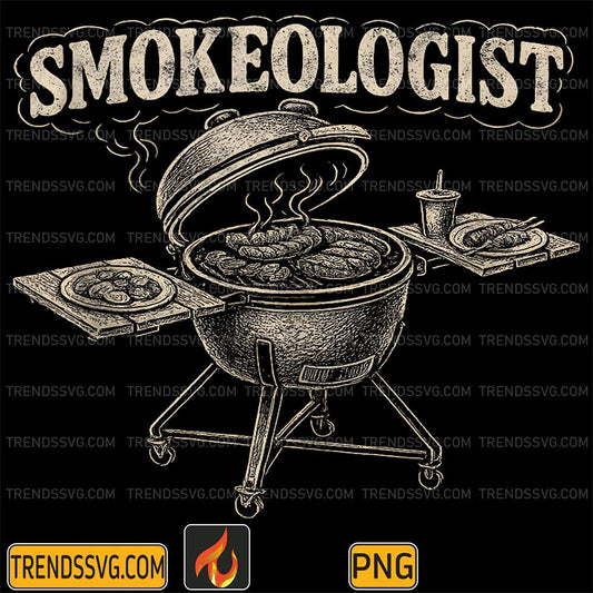 Smokeologist-Funny-Smoker-Meat-Smoking-Tee-Grill-BBQ-Png