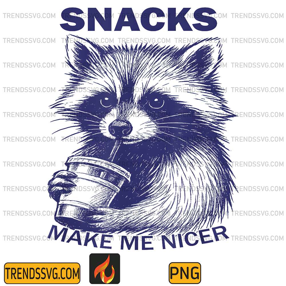 Snacks-Make-Me-Nicer-Raccoon-Png