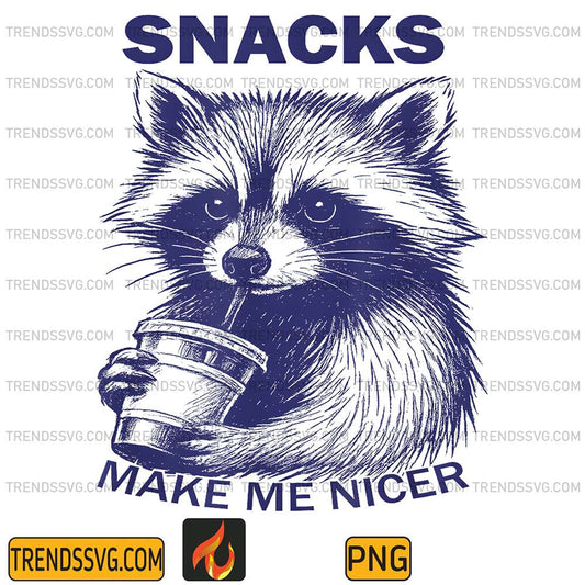 Snacks-Make-Me-Nicer-Raccoon-Png