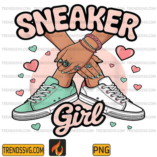 Sneaker-Girl-Afro-Png