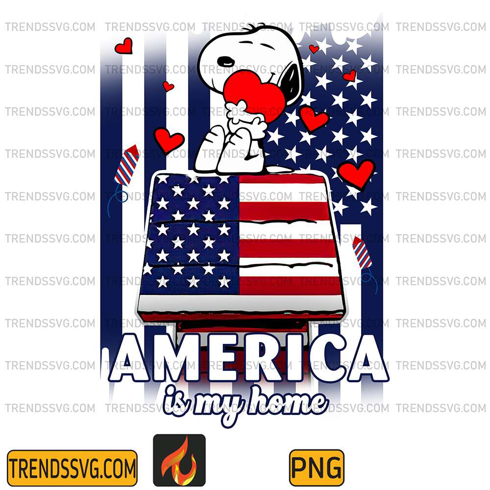 Snoopy-America-Is-My-Home-4th-Of-July-Png