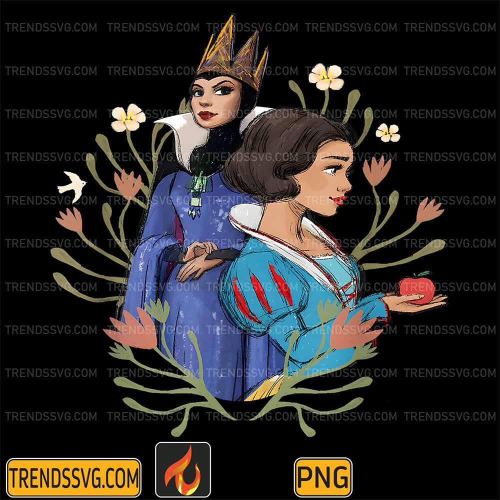 Snow-White-Movie-Evil-Queen-And-Snow-White-With-Apple-Png