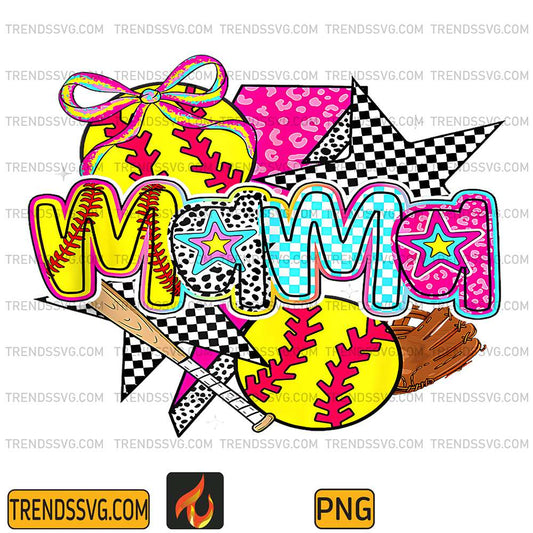 Softball-Mama-Mom-Softball-Game-Day-Vibes-Png