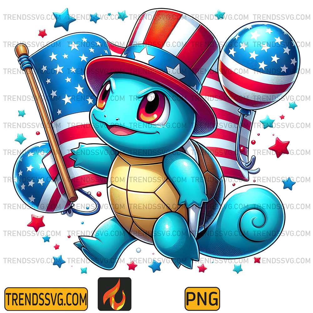 Squirtle-America-4th-Of-July-Png