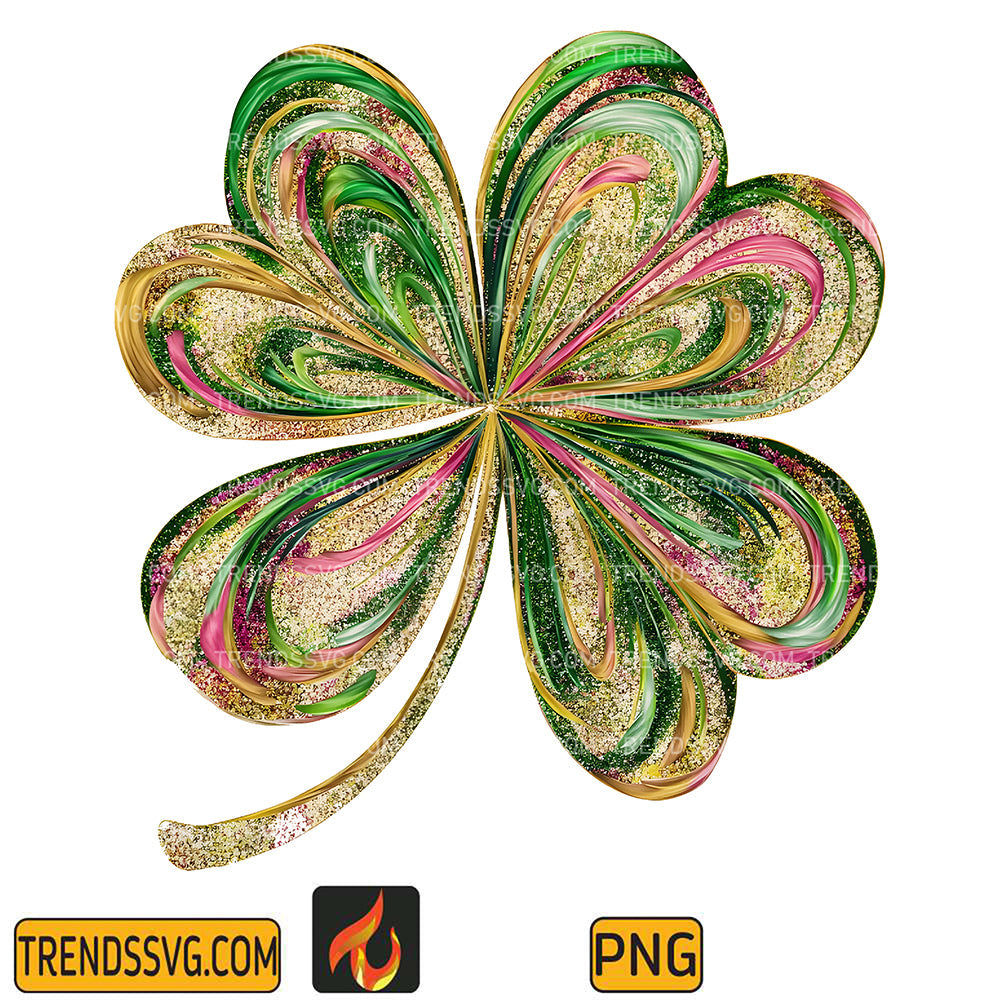 Patrick_sDayGlitterShamrockPng
