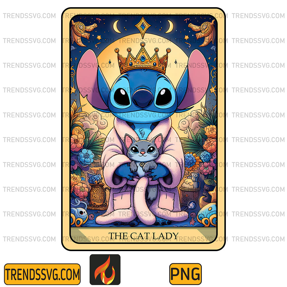 StitchTheCatLadyMomTarotCardPng