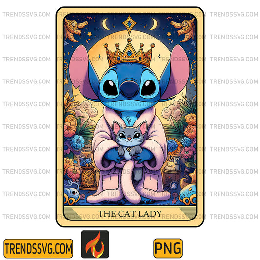 StitchTheCatLadyMomTarotCardPng