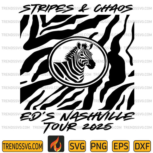 Stripes-And-Chaos-Ed-s-Nashville-Tour-2025-Zebra-Design-Svg