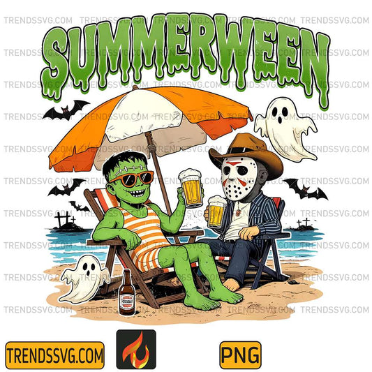Summerween-Horror-Frankenstein-And-Jason-Voorhess-Png-1