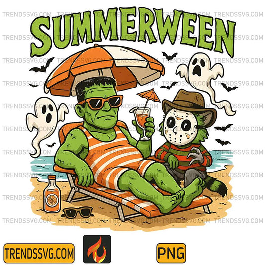 Summerween-Horror-Frankenstein-And-Jason-Voorhess-Png