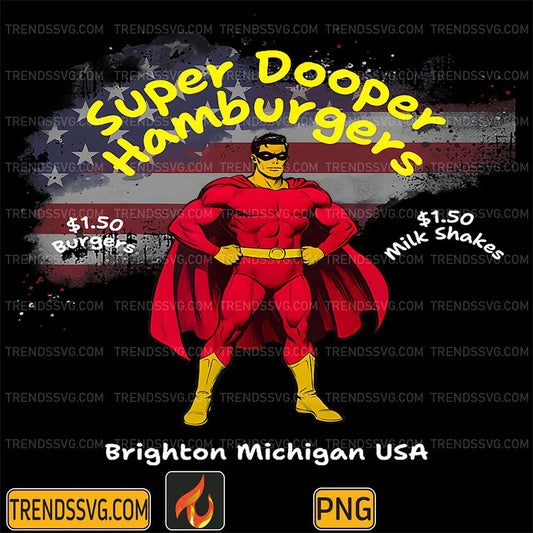 Super-Dooper-Hamburgers-Brighton-Michigan-USA-Png