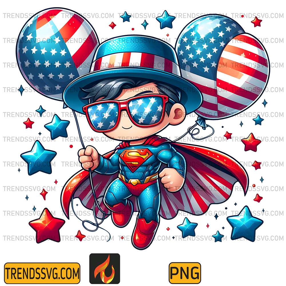 Super-Man-America-4th-Of-July-Png