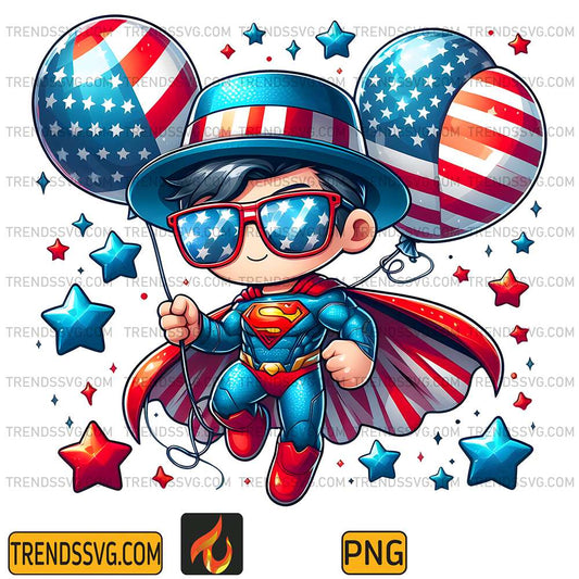 Super-Man-America-4th-Of-July-Png