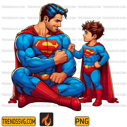 Super-Man-Dad-And-Son-Png_4