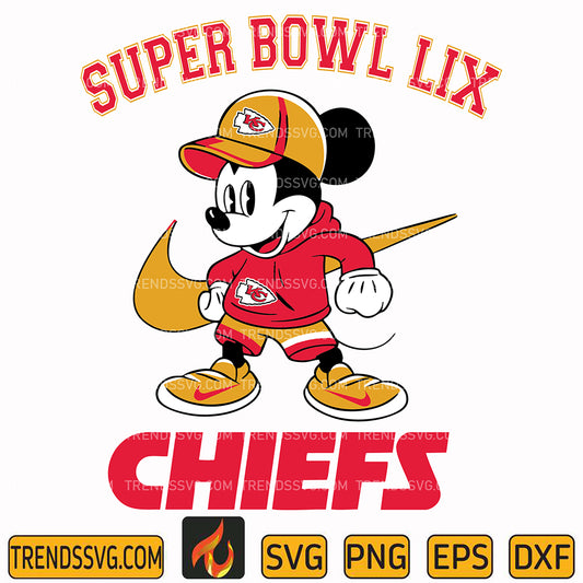 SuperBowlLixMickeyMouseKansasCityChiefsSvg