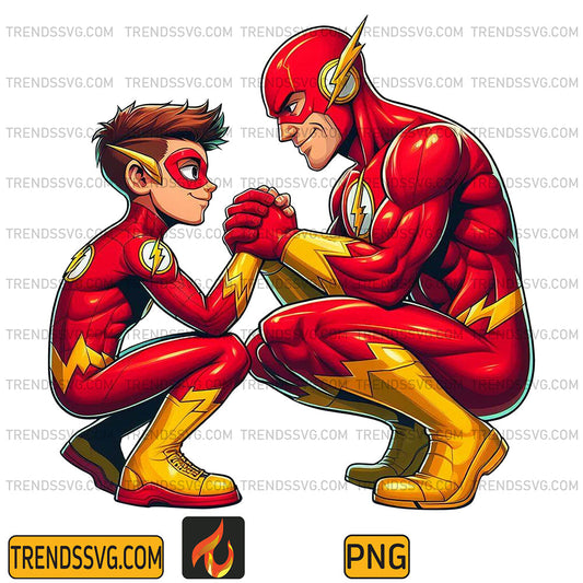 The Flash Dad And Son Png TRENDSSVG