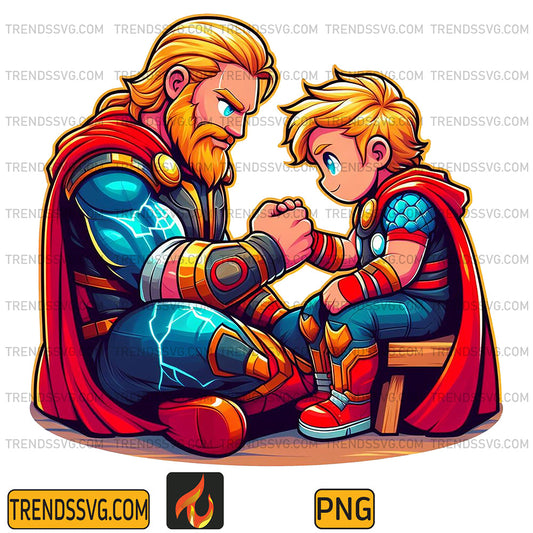 Thor-Dad-And-Son-Png