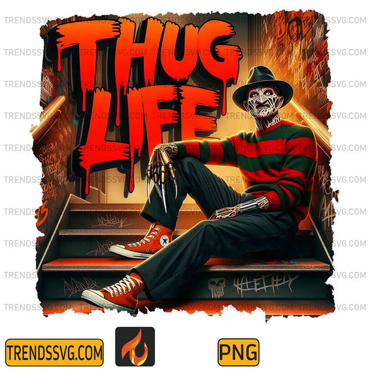 Thug-Life-Horror-Freddy-Krueger-Halloween-Png