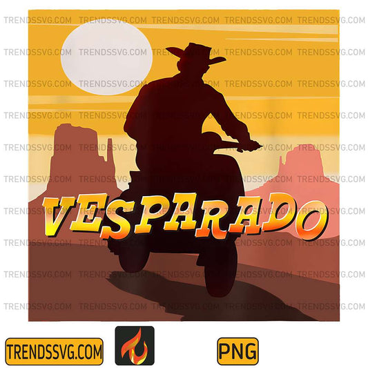Vesperado-Scooter-Cowboy-Western-Png