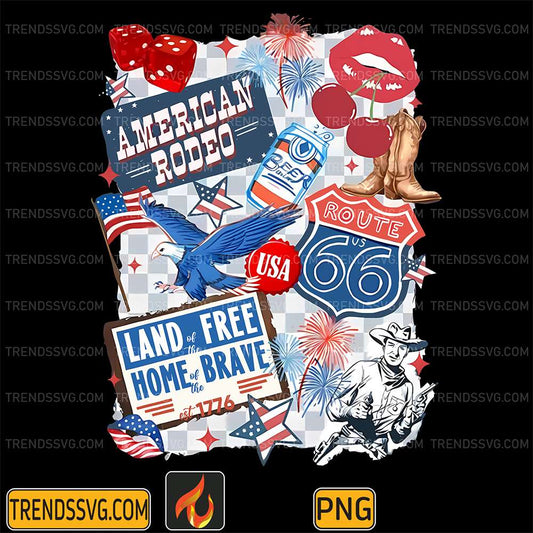 Western-Collage-4th-of-July-Png