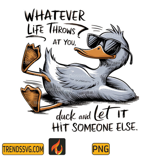 WhateverLifeThrowsAtYouDuckAndLetItHitSomeoneElsePng