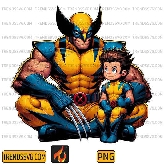 Wolverine-Dad-And-Son-Png_2