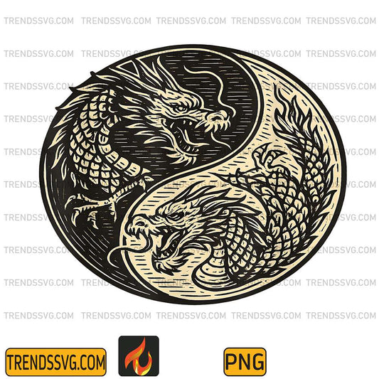 Woodcut-Style-Dragon-Yin-Yang-Png