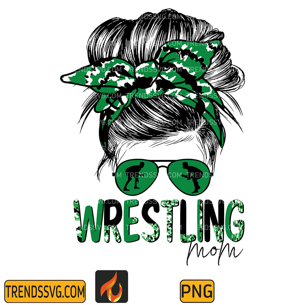 WrestlingMomMessyBunPng