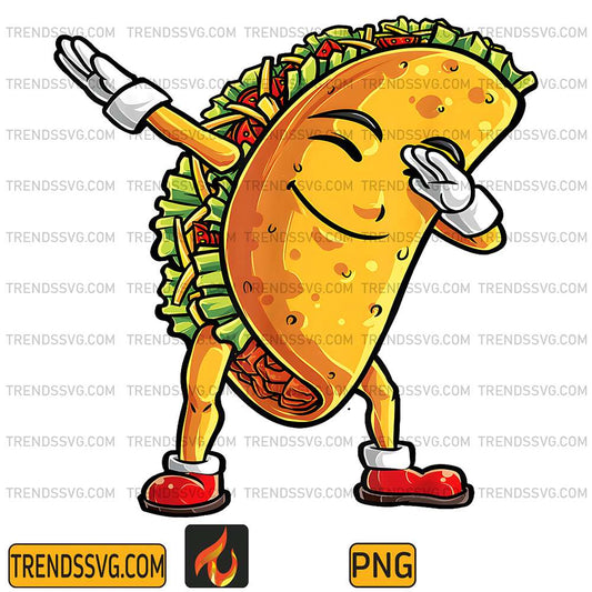 dabbing-taco-cinco-de-mayo-mexican-food-dab-png