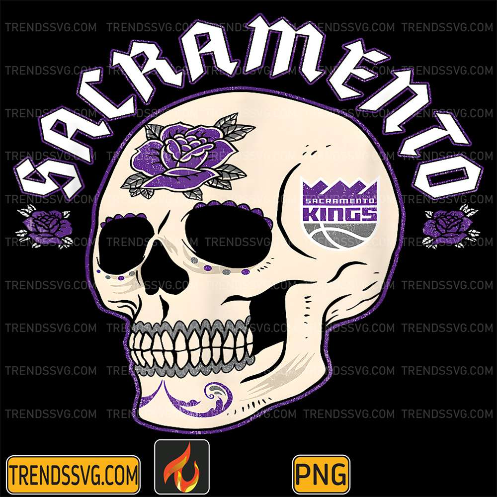 nba-sacramento-kings-halloween-floral-skull-png