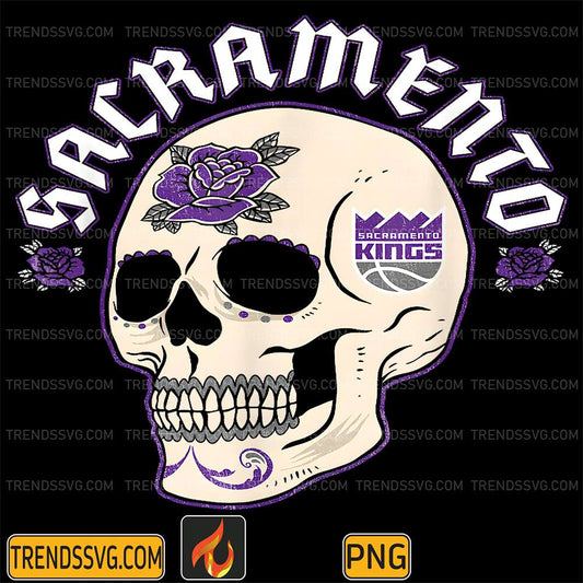 nba-sacramento-kings-halloween-floral-skull-png