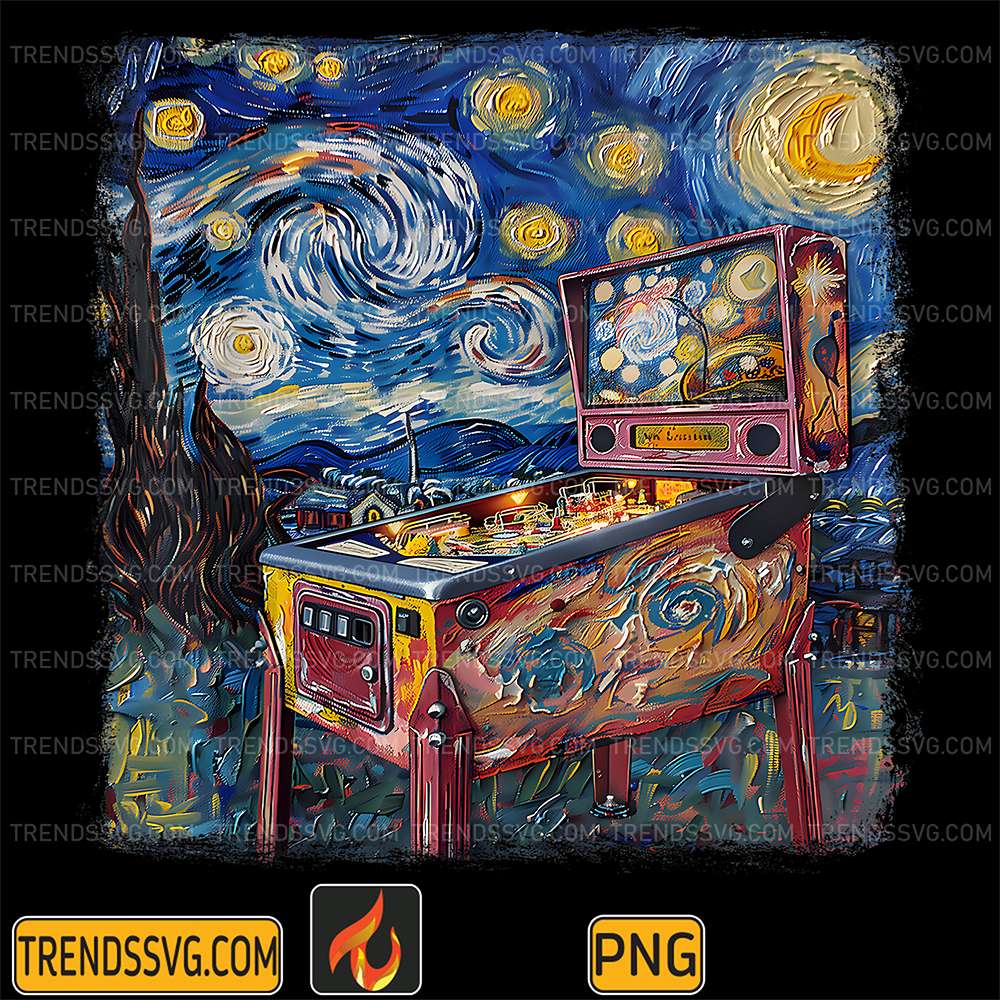 pinball-arcade-game-machine-starry-night-painting-png